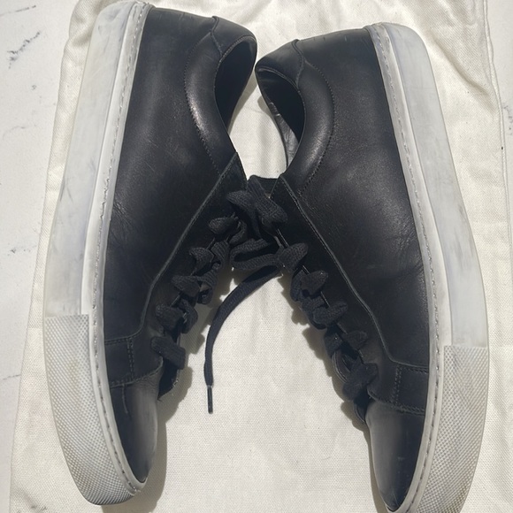 to boot NY Adam Derrick men’s black leather sneakers-lightly warn, size 7 - Picture 3 of 3
